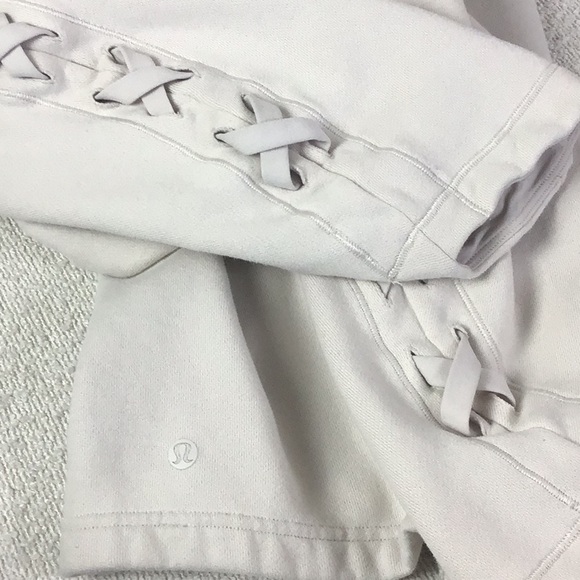 Lululemon Braided Sleeve Pullover White Opal size Large - Picture 8 of 8